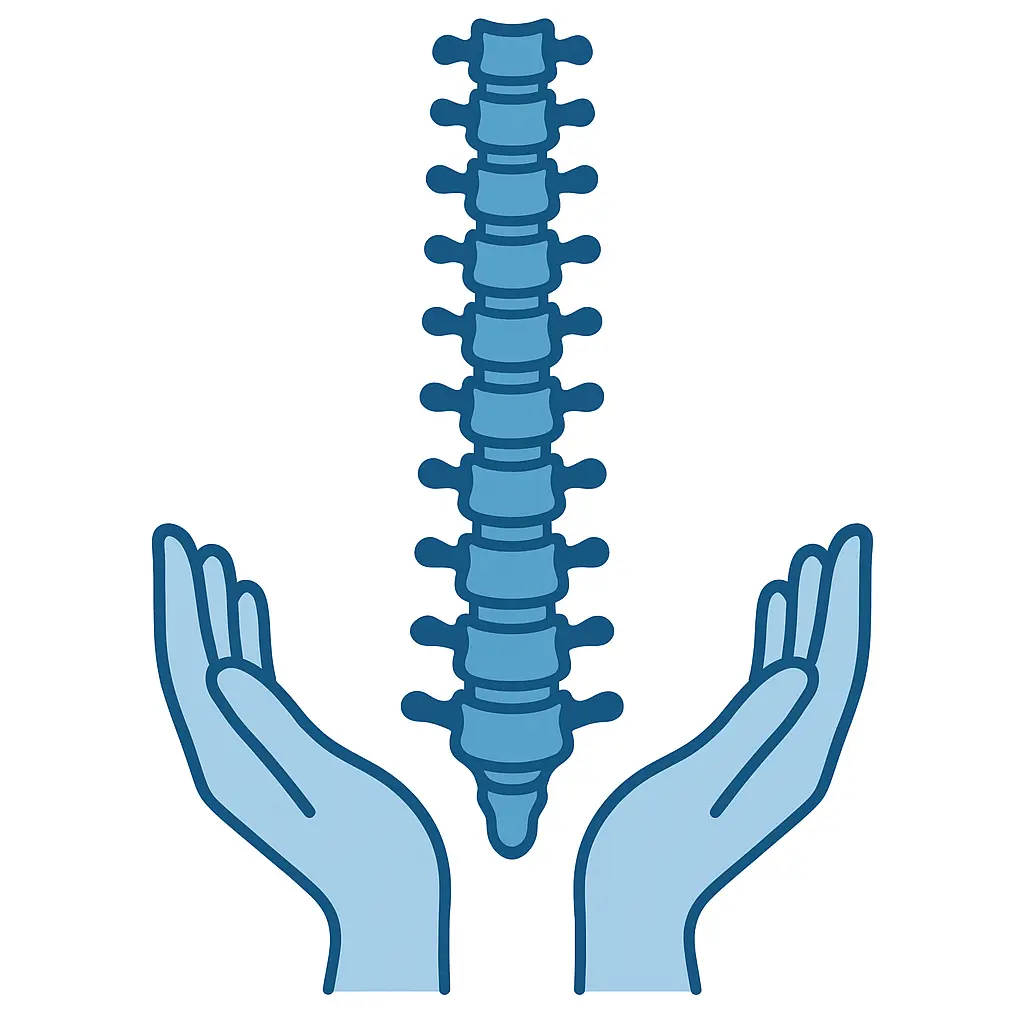 Representación de un ajuste quiropráctico de columna